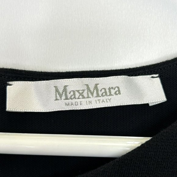 MaxMara Dress Sheath Sleeveless Black White Striped Stretch Size 42 US Medium - Picture 3 of 4